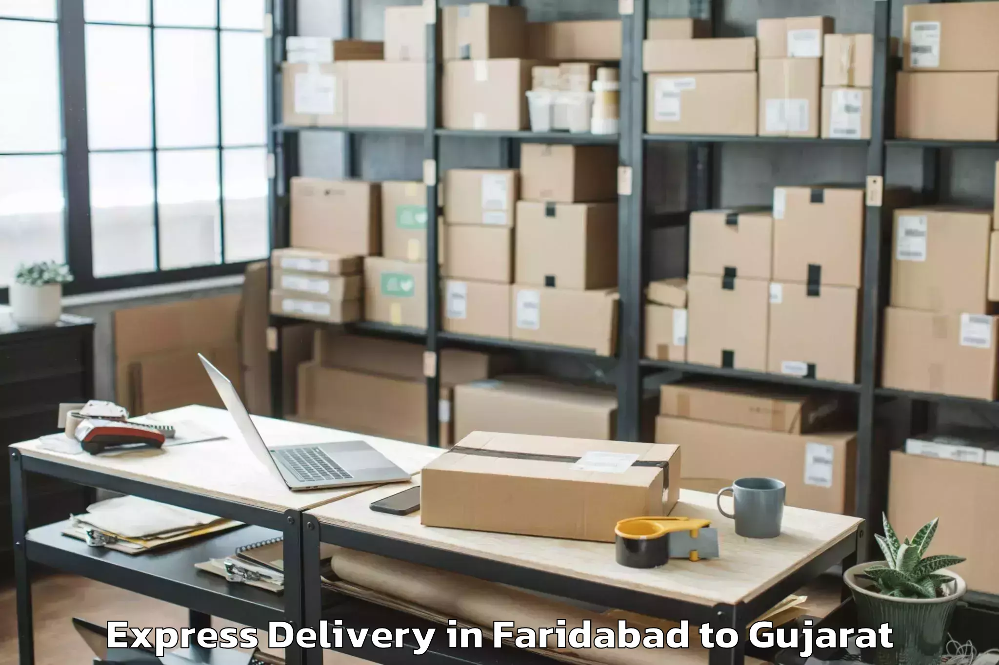 Quality Faridabad to Limbdi Express Delivery